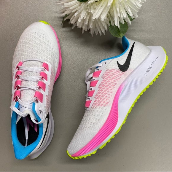 Nike Shoes - Nike Air Zoom Pegasus 37 White Pink Glow Women Shoe Sneaker Running Size 8.5 NIB